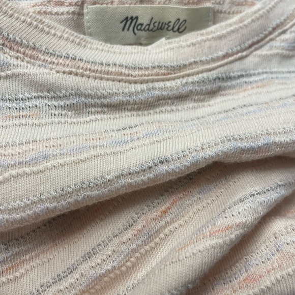 Madewell Raw-Edged Hangout Muscle Tank in Textured Stripe - Picture 8 of 8